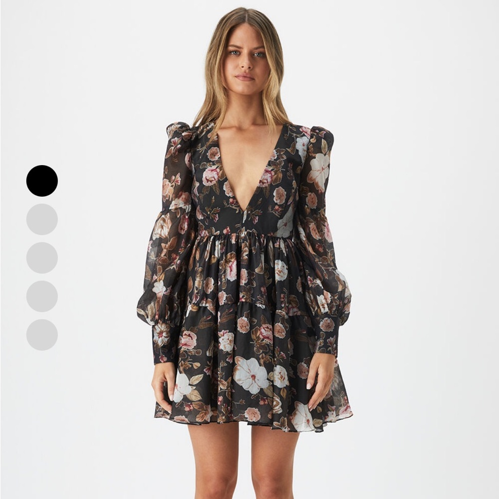 Floral Bardot Dress. Size XL. Worn once. Bump friendly.